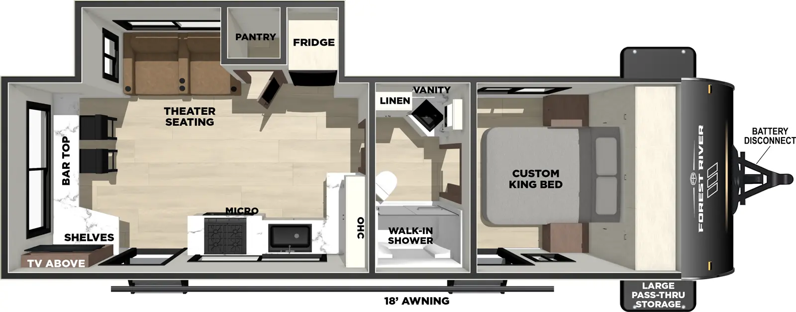 Vibe 2400RB Floorplan